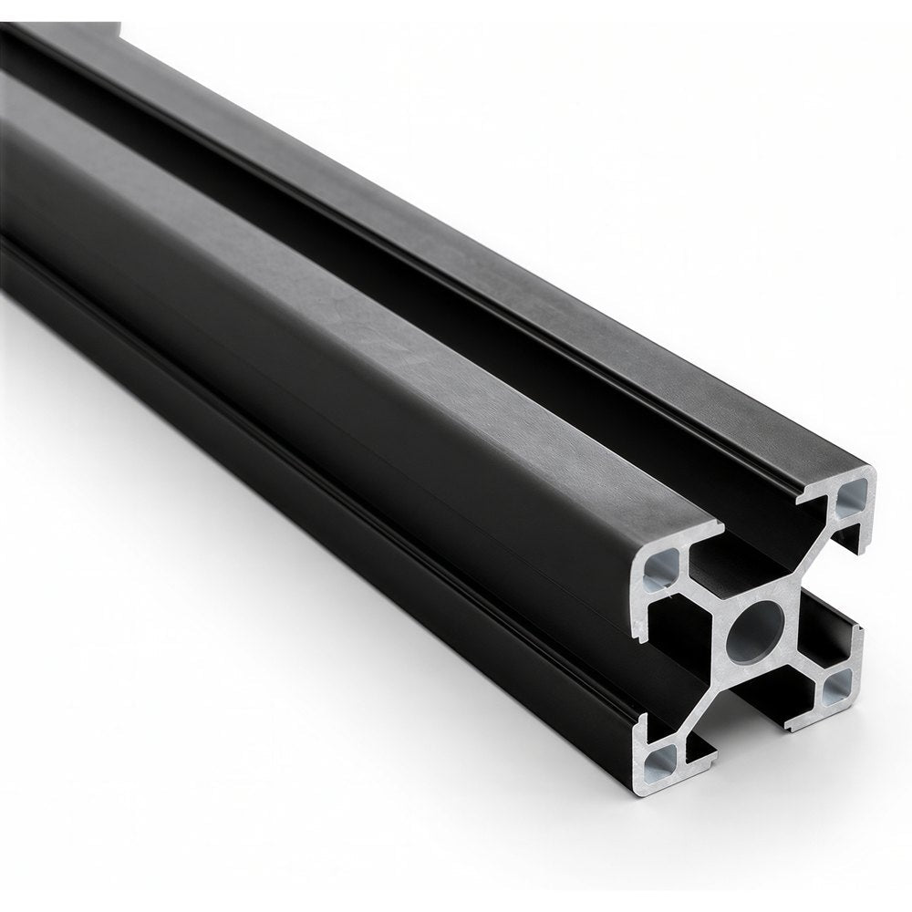 Alu-Nutprofil 30 × 30 mm · Nut 8 Typ B · Schwarz eloxiert · Pack 12 oder 24 m - Gebert & Weschka