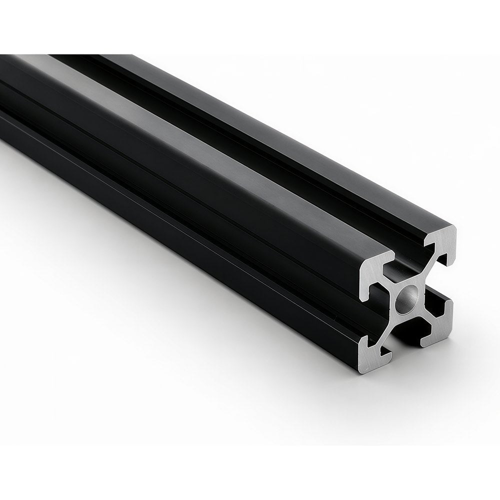 Aluminium-Nutprofil 20 × 20 mm, Nut 6, Schwarz eloxiert