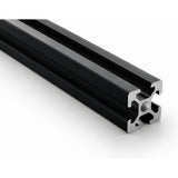 Aluminium-Nutprofil 20 × 20 mm, Nut 6, Schwarz eloxiert