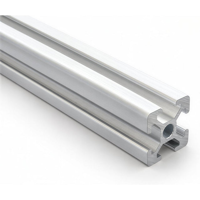 Alu-Nutprofil 20 × 20 mm · Nut 6 Typ B · Silber eloxiert · Pack 12 oder 24 m