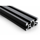 Aluminium-Nutprofil 20 × 40 mm, Nut 6, Schwarz eloxiert