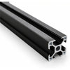 Alu-Nutprofil 30 × 30 mm · Nut 8 Typ B · Schwarz eloxiert · Pack 12 oder 24 m