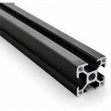 Aluminium-Nutprofil 30 × 30 mm, Nut 8, Schwarz eloxiert