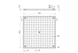 Optical Breadboard / Aufspannplatte /Gewinderasterplatte 450x450x12,7mm - Gebert & Weschka